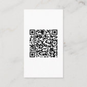 Visite Carte de code QR professionnelle blanche simple et (Dos)