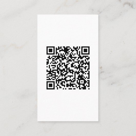 Visite Carte de code QR professionnelle blanche simple et (Dos)