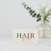 Visite Carte de coiffeur moderne Opal QR Code (Debout devant)