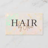 Visite Carte de coiffeur moderne Opal QR Code (Devant)