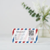Visite Carte de coiffeur pour barbier avec Google Avis av (Debout devant)