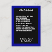 Visite Carte de collection du football, taille bleue de (Dos)