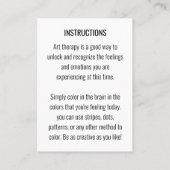 Visite Carte de coloriage de l'art cérébral (Dos)