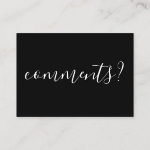 Visite carte de commentaire