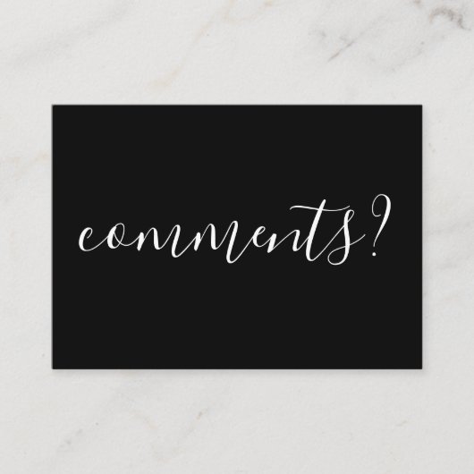 Visite carte de commentaire (Devant)