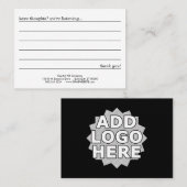 Visite carte de commentaire (Devant / Derrière)