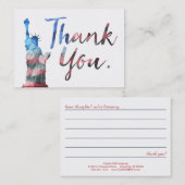 Visite carte de commentaire client statue de liberté (Devant / Derrière)