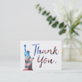 Visite carte de commentaire client statue de liberté (Debout devant)