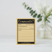 Visite carte de commentaire de restaurant (Debout devant)