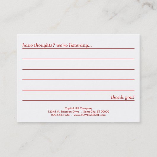 Visite carte de commentaire de style d'émo (Devant)