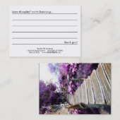 Visite carte de commentaire d'escaliers de glycines (Devant / Derrière)