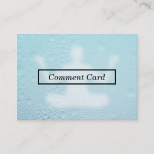 Visite carte de commentaire en verre vapeur