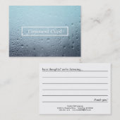 Visite carte de commentaire en verre vapeur (Devant / Derrière)