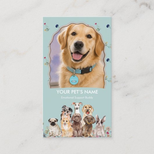 Visite Carte de commerce de chien de thérapie (Devant)