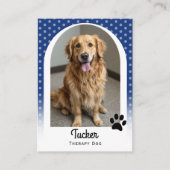 Visite Carte de commerce de chien de thérapie Code QR ble (Devant)