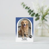 Visite Carte de commerce de chien de thérapie Code QR ble (Debout devant)