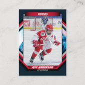 Visite Carte de commerce de hockey sur glace en Cool roug (Devant)