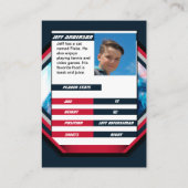 Visite Carte de commerce de hockey sur glace en Cool roug (Dos)