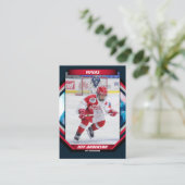 Visite Carte de commerce de hockey sur glace en Cool roug (Debout devant)