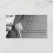 Visite Carte de commerce de souhaits (Dos)