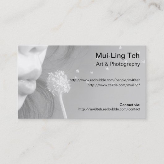 Visite Carte de commerce de souhaits (Devant)