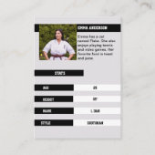 Visite Carte de commerce Rustic Karate Black Belt Wood (Dos)