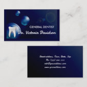 Visite Carte de conception de bulle bleue pour dentiste g (Devant / Derrière)