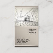 Visite Carte de conception de maison de dessin d'architec (Devant)