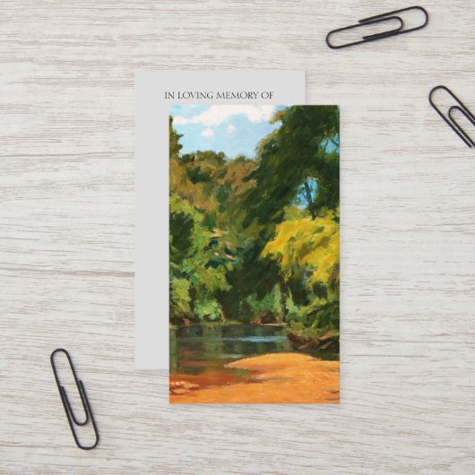 Visite Carte de condoléances avec image commémorative (Devant/Arrière en situation)