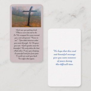 Visite Carte de condoléances avec peinture à l'huile 'In