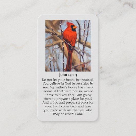 Visite Carte de condoléances Cardinal In Memoriam (Devant)
