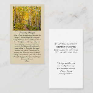 Visite Carte de condoléances Célébration de la vie à la c