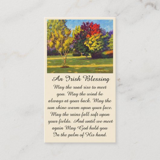 Visite Carte de condoléances Couleurs d'Automne (Devant)