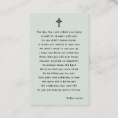 Visite Carte de condoléances photo avec prière de style e (Dos)