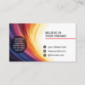 Visite Carte de conférencier motivateur (Dos)