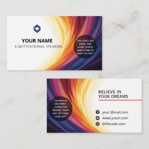 Visite Carte de conférencier motivateur