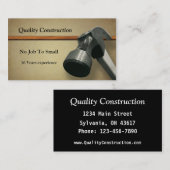 Visite Carte de construction (Devant / Derrière)