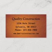 Visite Carte de construction (Dos)