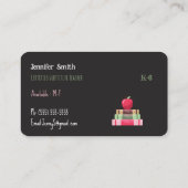 Visite Carte de contact arrondie de l'enseignant substitu (Dos)