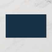 Visite Carte de contact bleu foncé imprimée sur le recto (Dos)