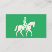 Visite Carte de contact Cheval Équine Vert Trèfle (Devant)