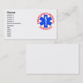 Visite Carte de contact de SME EMT (Devant / Derrière)