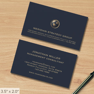 Visite Carte de contact Elegant Consulting Logo