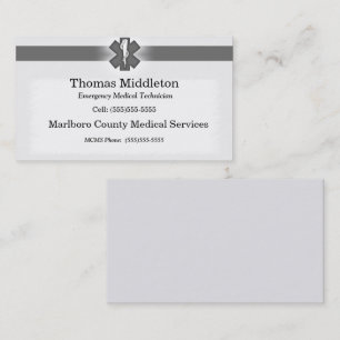 Visite Carte de contact EMS/EMT gris