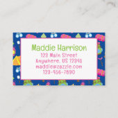 Visite Carte de contact Motif du camp d'été Cute (Devant)