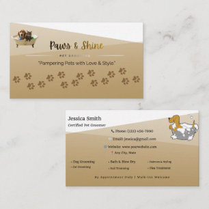 Visite Carte de contact personnalisable pour Toiletteur p