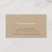 Visite carte de contact pro / monogramme original sur kra (Dos)