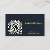 Visite Carte de contact professionnelle moderne bleu fonc (Dos)