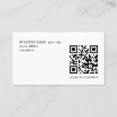 Visite Carte de contact QR Code à texture marron élégante (Dos)