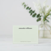 Visite Carte de correspondance miniature moderne vert sau (Debout devant)